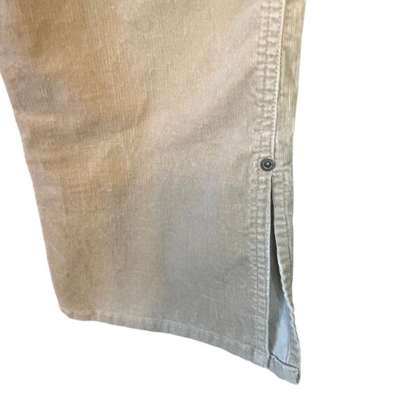 Abercrombie & Fitch Tan Corduroy Slit Leg Pants - Size 8 - Picture 3 of 5